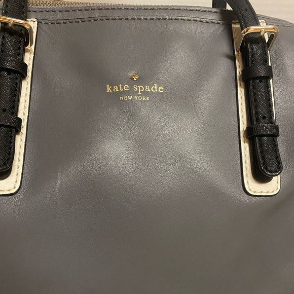 kate spade Gray and Black Sophisticated Leather Bedford Satchel - Picture 3 of 10